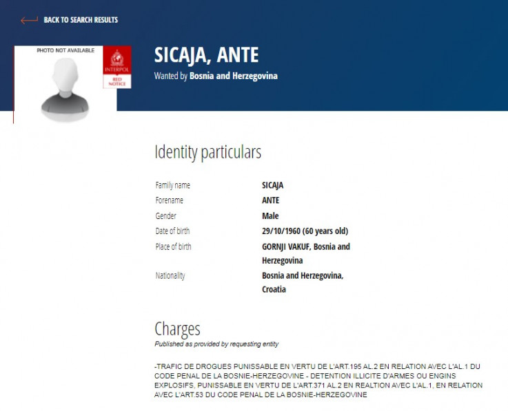 Objavljena potjernica